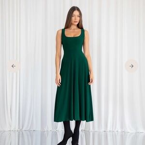 Aym Studio Juni Reversible Maxi Dress XS NWT Pine Green